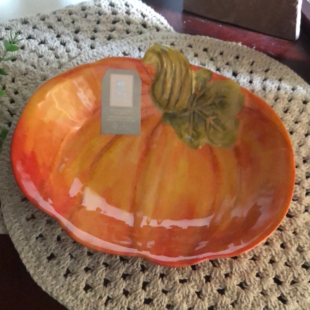 Orange Pumpkin Shaped Melamine Bowl